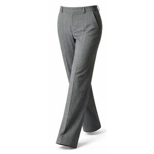 Nygard Collection Dress Slacks Womens 16 Herringbone Tweed Gray Wide Leg Pleated